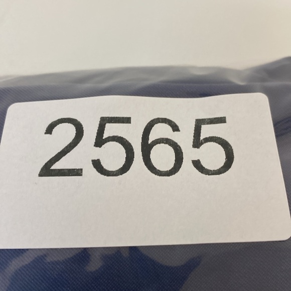 Line + Dot Embroidered Midi Dress Puffed Sleeves Small Blue - Picture 12 of 12